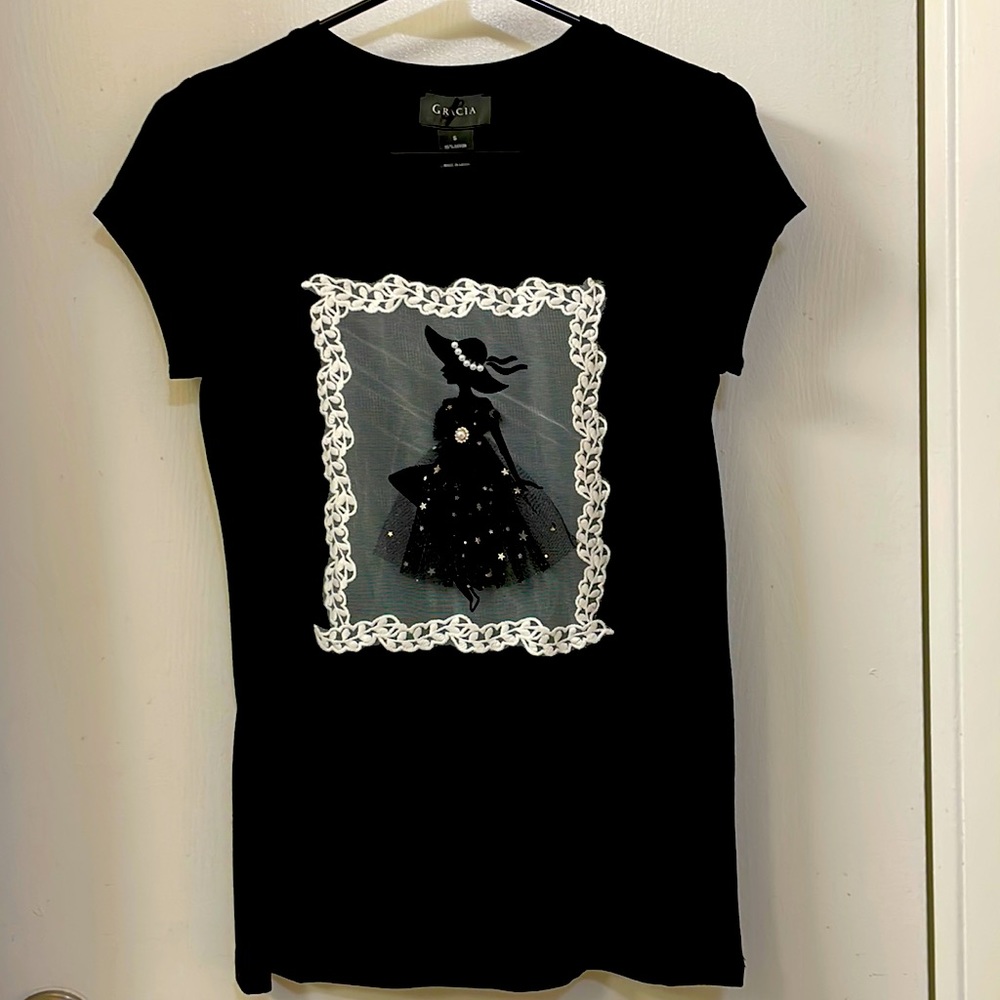 Short Sleeve Embellished T-shirt